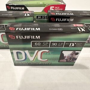 Fujifilm DVC Mini DV Digital‎ Video Cassettes 60 Min SP Sealed 3 Pack